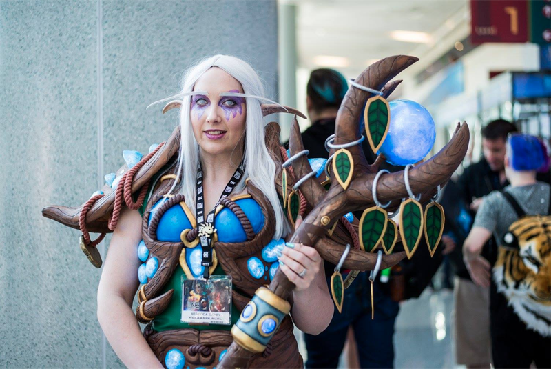 A Night Elf Druid from World of Warcraft.
